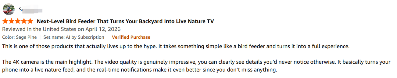Trust signal from customer review summary